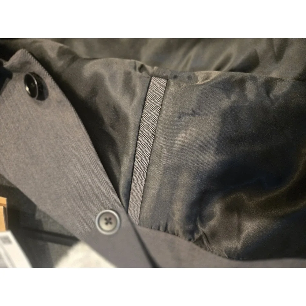 Robert Barakett Corsa Shirt Jacket Mens Large Gray Herringbone NWT RB323347